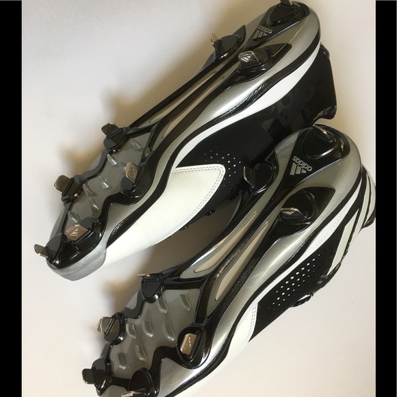 Adidas Power Alley 4 Black Baseball Cleats - Picture 4 of 8